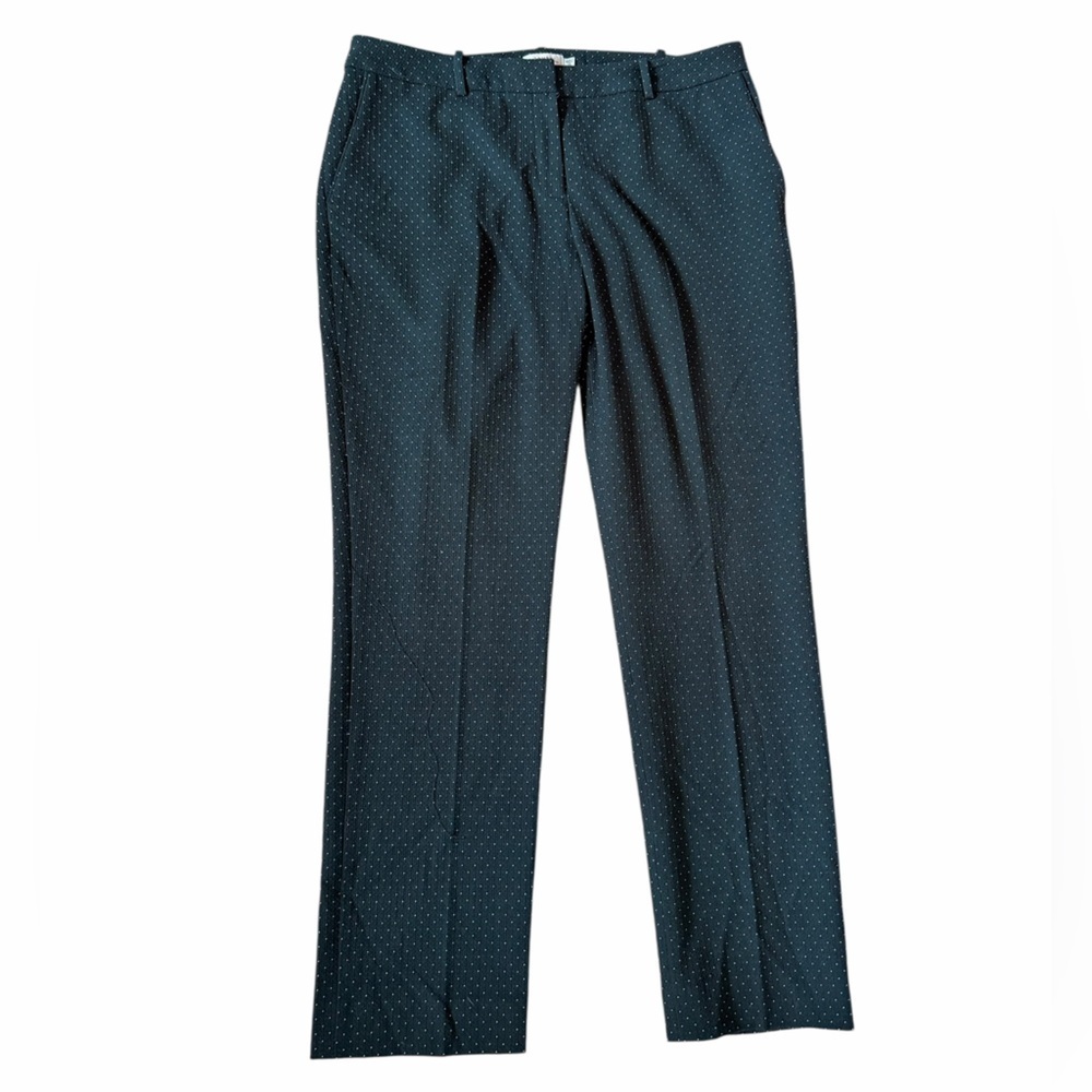 Tahari Arthur S. Levine Black Polka Dot Textured Work Slack Pants Womens Sz 12